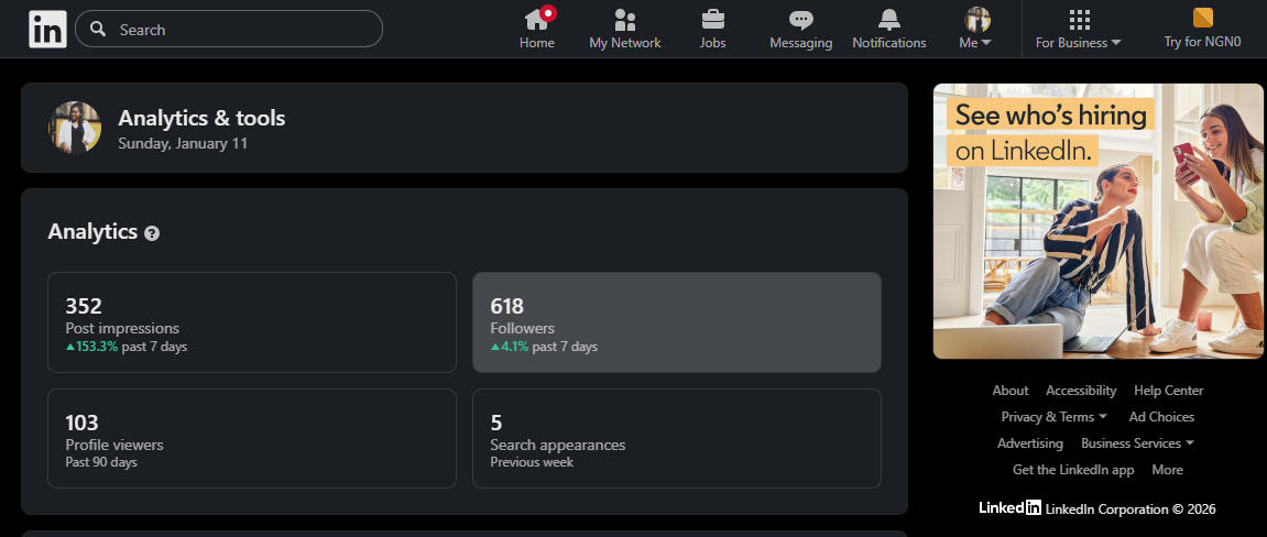 Linked Page Analytics